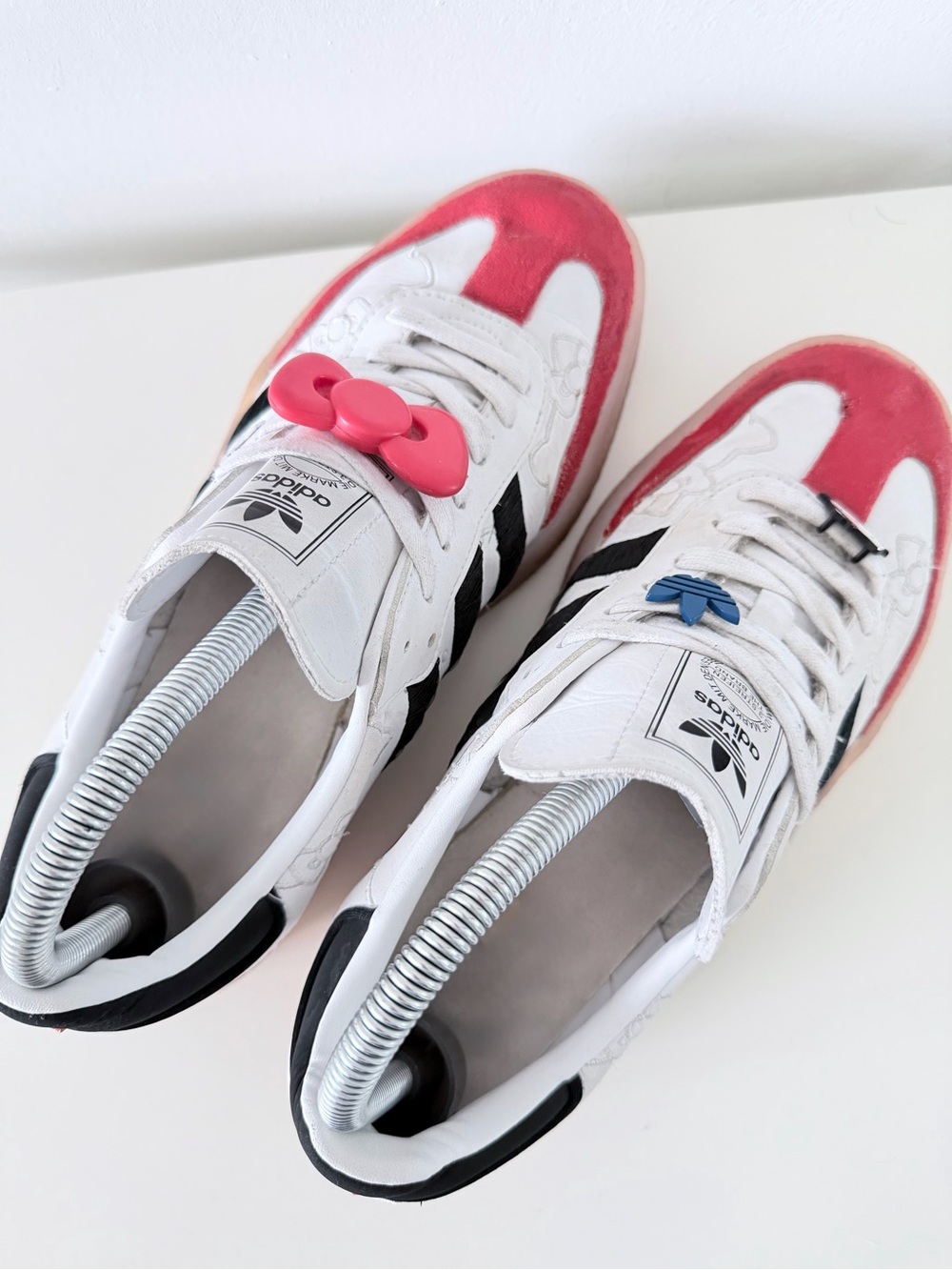 Adidas Originals Hello Kitty Platform Sneakers White Red size US 8 Y2K - Picture 5 of 9
